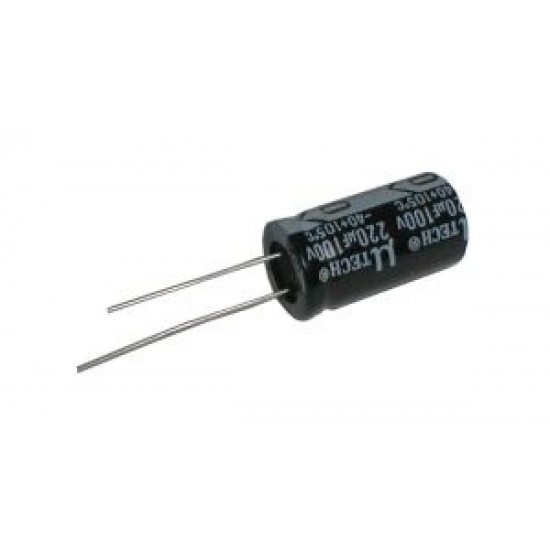 Kondenzátor elektrolytický 220M 100V 13x25-5 105*C rad.C Kondenzátor elektrolytický 220M 100V 13x25-5 105*C rad.C