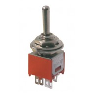 Prepínač páčkový 3pol./6pin ON-OFF-ON mini Prepínač páčkový 3pol./6pin ON-OFF-ON mini