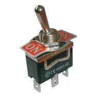 Prepínač páčkový 3pol. 3pin ON-OFF-ON 250V 10A Prepínač páčkový 3pol. 3pin ON-OFF-ON 250V 10A