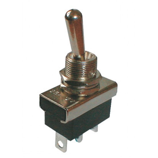 Prepínač páčkový 2pol. 3pin ON-ON 12V Prepínač páčkový 2pol. 3pin ON-ON 12V