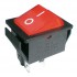 Prepínač kolískový 2pol. 4pin ON-OFF 250V 15A pros. červený