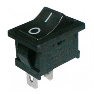 Prepínač kolískový 2pol. 2pin ON-OFF 250V 6A čierny 0-I