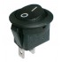 Prepínač kolískový okruhly 2pol./2pin ON-OFF 250V/6A čierny