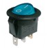 Prepínač kolískový guľ. pros. 2pol. 3pin ON-OFF 250V 6A modrý