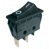 Prepínač kolískový 2pol. 2pin ON-OFF 250V 15A čierny