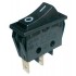 Prepínač kolískový 2pol. 2pin ON-OFF 250V 15A čierny