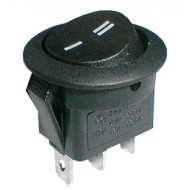 Prepínač kolískový okr. 2pol. 3pin ON-ON 250V 6A čierny