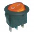 Prepínač kolískový guľ. dec. 2pol. 3pin ON-OFF 16A 12VDC žltý