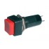 Prepínač tlačidlo štvorec OFF-(ON) 250V/1A červené