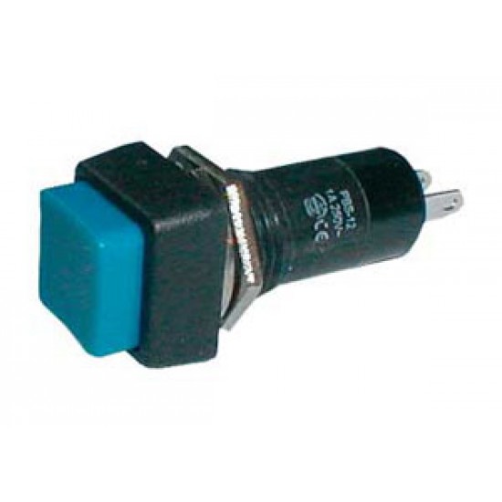 Prepínač tlačítko štv. OFF-(ON) 250V 1A modré Prepínač tlačítko štv. OFF-(ON) 250V 1A modré