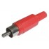 Konektor CINCH kábel plast červený