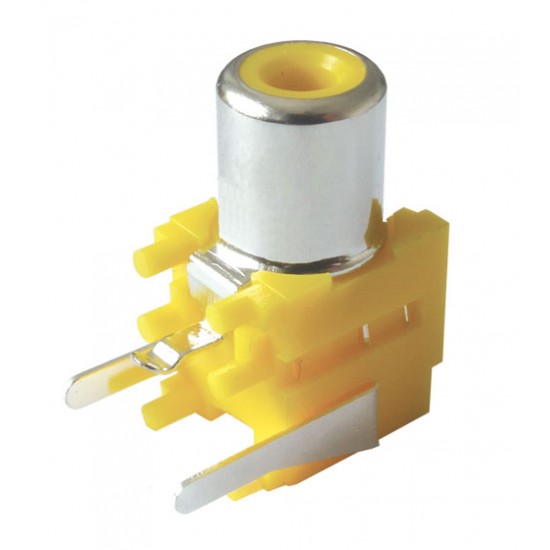 Zdierka CINCH do plošného spoja 90 st. žltá