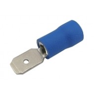 Konektor faston 4.8mm, vodič 1.5-2.5mm modrý Konektor faston 4.8mm, vodič 1.5-2.5mm modrý