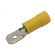 Konektor faston 6.3mm, vodič 4.0-6.0mm žltý Konektor faston 6.3mm, vodič 4.0-6.0mm žltý