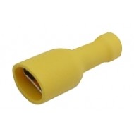 Zdierka faston 6.3mm izol., vodič 4.0-6.0mm žltá Zdierka faston 6.3mm izol., vodič 4.0-6.0mm žltá