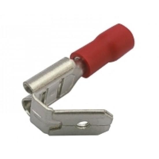 Zdierka faston rozvádzač 6.3mm, vodič 0.5-1.5mm červený