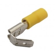 Zdierka faston rozvádzač 6.3mm, vodič 4.0-6.0mm žltý Zdierka faston rozvádzač 6.3mm, vodič 4.0-6.0mm žltý