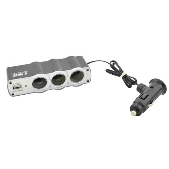 Rozbočovač autozásuvky 12V + USB Rozbočovač autozásuvky 12V + USB