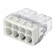 Svorka Wago, 2273-208, 0,5 - 2,5 mm2, 8pólová, transparentná/biela Svorka Wago, 2273-208, 0,5 - 2,5 mm2, 8pólová, transparentná/biela