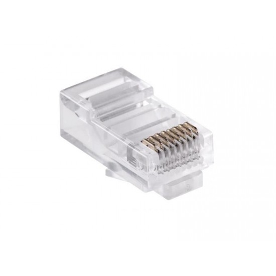 Konektor počítačový kábel 8p-8c RJ45 (lanko) Konektor počítačový kábel 8p-8c RJ45 (lanko)