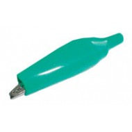 Krokosvorka malá s bužírkou zelená L=40mm Krokosvorka malá s bužírkou zelená L=40mm