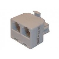Redukcia telefónna konektor 2x zdierka 6p-4c Redukcia telefónna konektor 2x zdierka 6p-4c