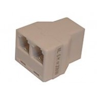 Redukcia telefónna zdierka 2x zdierka 6p-4c Redukcia telefónna zdierka 2x zdierka 6p-4c