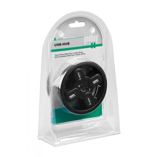 Redukcia USB hub 4 porty, 2 x audio jack 3,5 mm k zapusteniu do dosky pracovného stola Redukcia USB hub 4 porty, 2 x audio jack 3,5 mm k zapusteniu do dosky pracovného stola