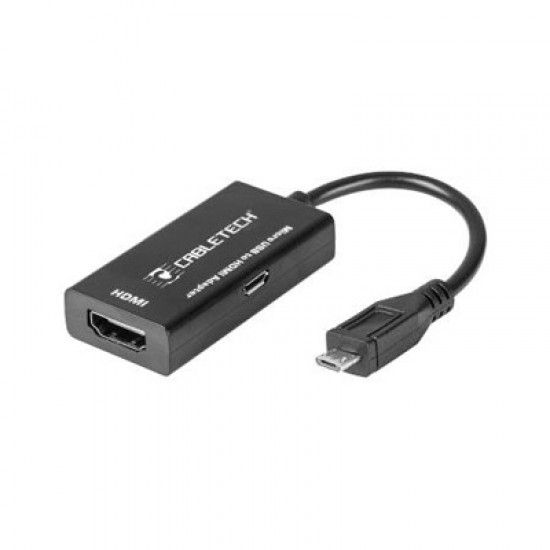 Adaptér CABLETECH MHL Micro USB HDMI FullHD KOM0933 Adaptér CABLETECH MHL Micro USB HDMI FullHD KOM0933