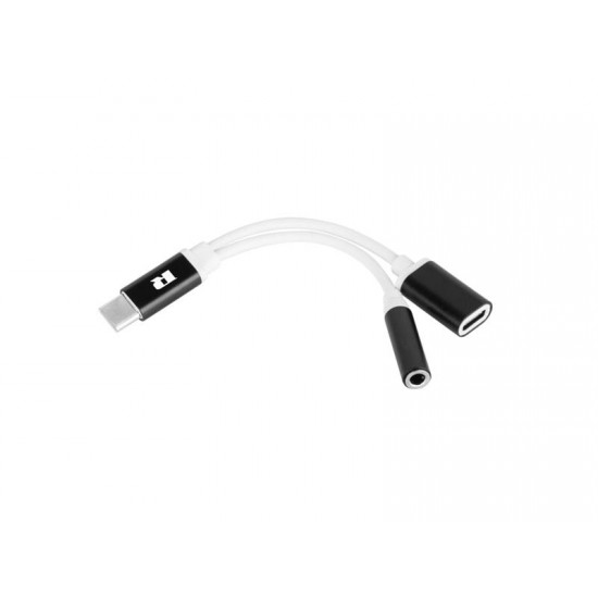 Adaptér REBEL USB-C na JACK 3,5mm (pre počúvanie hudby) + USB-C (nabíjanie) Adaptér REBEL USB-C na JACK 3,5mm (pre počúvanie hudby) + USB-C (nabíjanie)