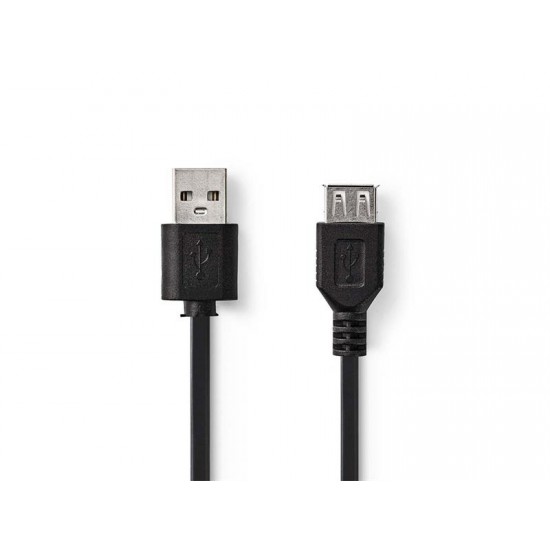 Kábel NEDIS 1x USB 2.0 A konektor - 1x USB 2.0 A zdierka 0.2m