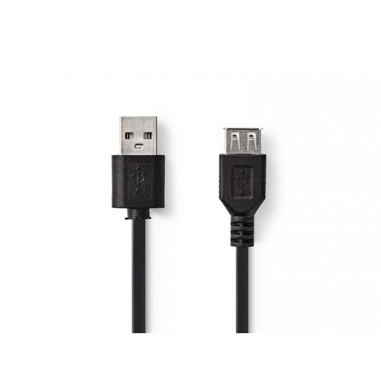 Kábel NEDIS 1x USB 2.0 A konektor - 1x USB 2.0 A zdierka 1m