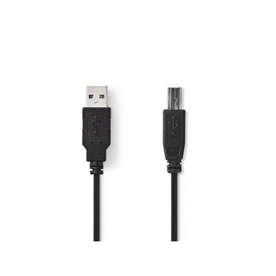 Kábel NEDIS 1x USB 2.0 A konektor - 1x USB 2.0 B zdierka 3m Kábel NEDIS 1x USB 2.0 A konektor - 1x USB 2.0 B zdierka 3m