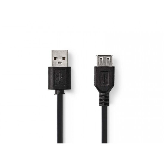 Kábel NEDIS 1x USB 2.0 A konektor - 1x USB 2.0 A zdierka 2m