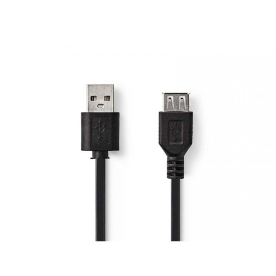 Kábel NEDIS 1x USB 2.0 A konektor - 1x USB 2.0 A zdierka 2m Kábel NEDIS 1x USB 2.0 A konektor - 1x USB 2.0 A zdierka 2m