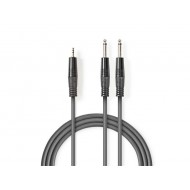 Kábel NEDIS JACK 3.5 konektor/2xJACK 6.35 konektor 1,5m