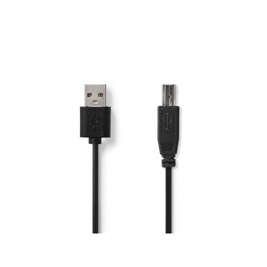 Kábel NEDIS 1x USB 2.0 A konektor - 1x USB 2.0 B zdierka 2m Kábel NEDIS 1x USB 2.0 A konektor - 1x USB 2.0 B zdierka 2m