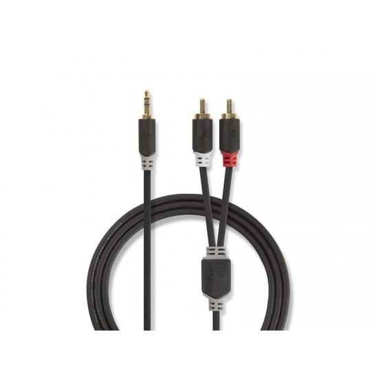 Kábel NEDIS JACK 3.5 stereo/2xCINCH 0.5m