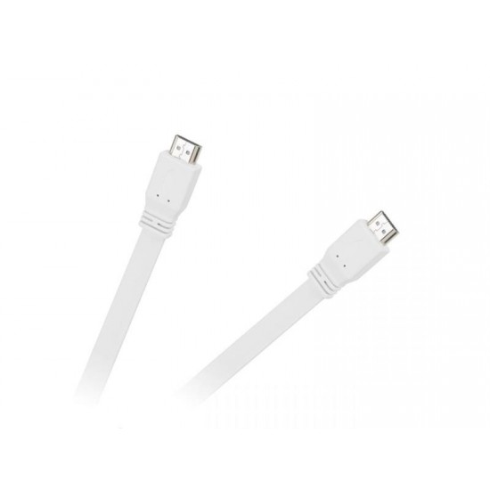 Kábel CABLETECH KPO3725-1.8 plochý HDMI 1,8m, biely