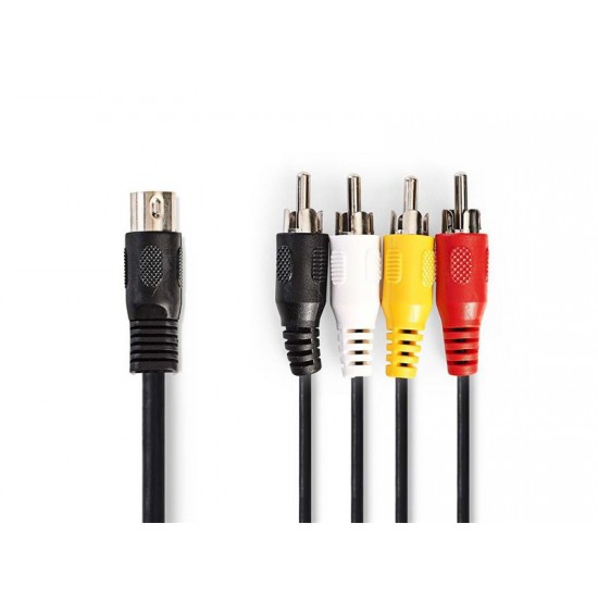 Kábel NEDIS DIN konektor/4xCINCH konektor 1m