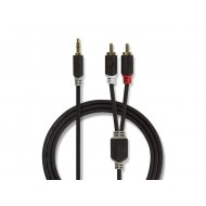 Kábel NEDIS JACK 3.5 stereo/2xCINCH 3m Kábel NEDIS JACK 3.5 stereo/2xCINCH 3m