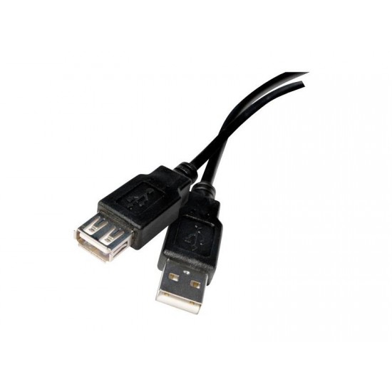 Kábel USB 2.0 A konektor - A zdierka 2m Kábel USB 2.0 A konektor - A zdierka 2m