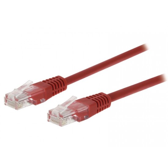 Kábel UTP 1x RJ45 - 1x RJ45 Cat5e 1m RED VALUELINE VLCT85000R10 Kábel UTP 1x RJ45 - 1x RJ45 Cat5e 1m RED VALUELINE VLCT85000R10