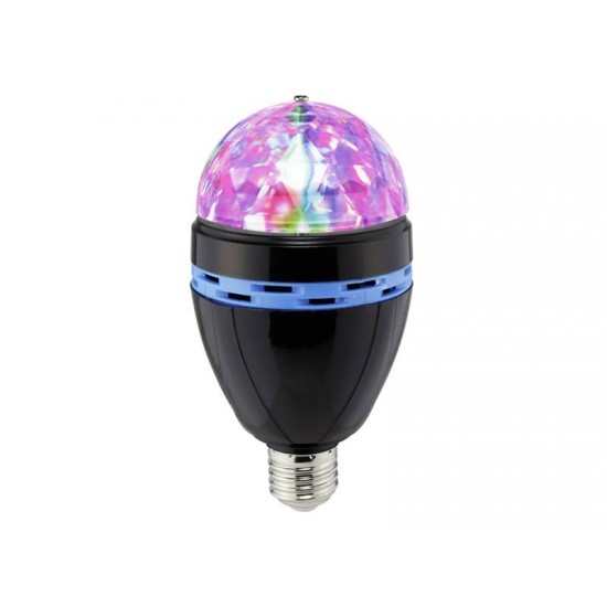 RGB LED žiarovka Light Party, E27, čierna