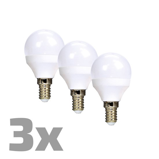 Žiarovka LED E14 6W miniGLOBE teplá biela ECOLUX SOLIGHT WZ433-3 3ks Žiarovka LED E14 6W miniGLOBE teplá biela ECOLUX SOLIGHT WZ433-3 3ks