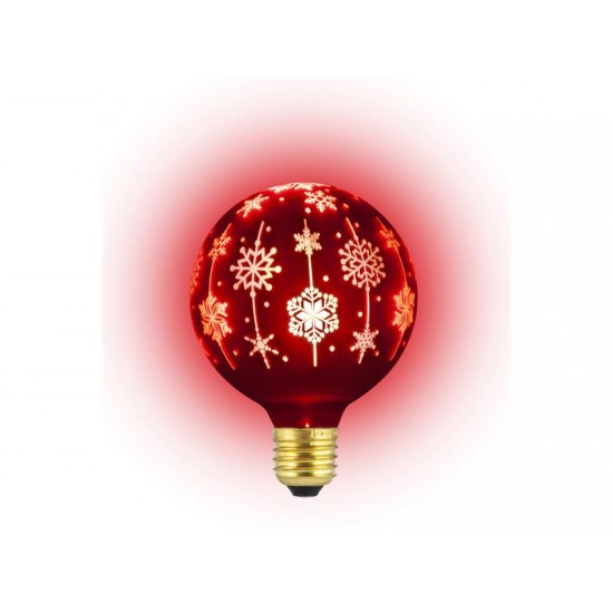 Žiarovka vianočná LED E27 4W G95 biela teplá RETLUX RXL 368 červená