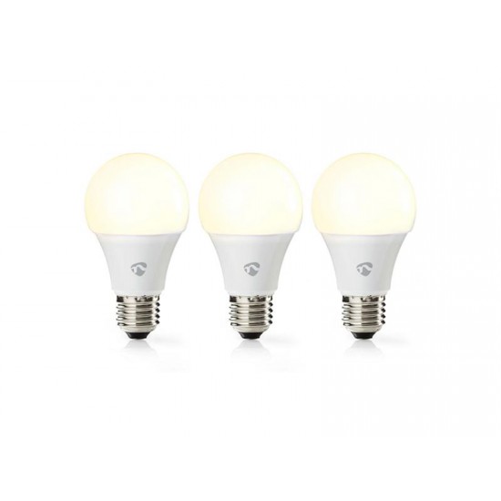 Smart žiarovka LED E27 9W teplá biela NEDIS WIFILW32WTE27 WiFi 3ks