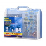 Žiarovky 12V servisný box MEGA H4 + H4 + poistky Žiarovky 12V servisný box MEGA H4 + H4 + poistky