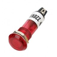 Kontrolka 230V s tlejivkou, červená do otvoru 10mm Kontrolka 230V s tlejivkou, červená do otvoru 10mm