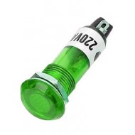 Kontrolka 230V s tlejivkou, zelená do otvoru 10mm Kontrolka 230V s tlejivkou, zelená do otvoru 10mm